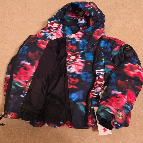 Obermeyer Isla Jacket Teen Size M 10-12, Color Bloominescense, NEW Hooded - Picture 7 of 15